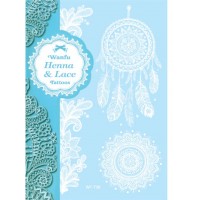 Newest elegant white henna lace body tattoo stickers bridal decorative stickers